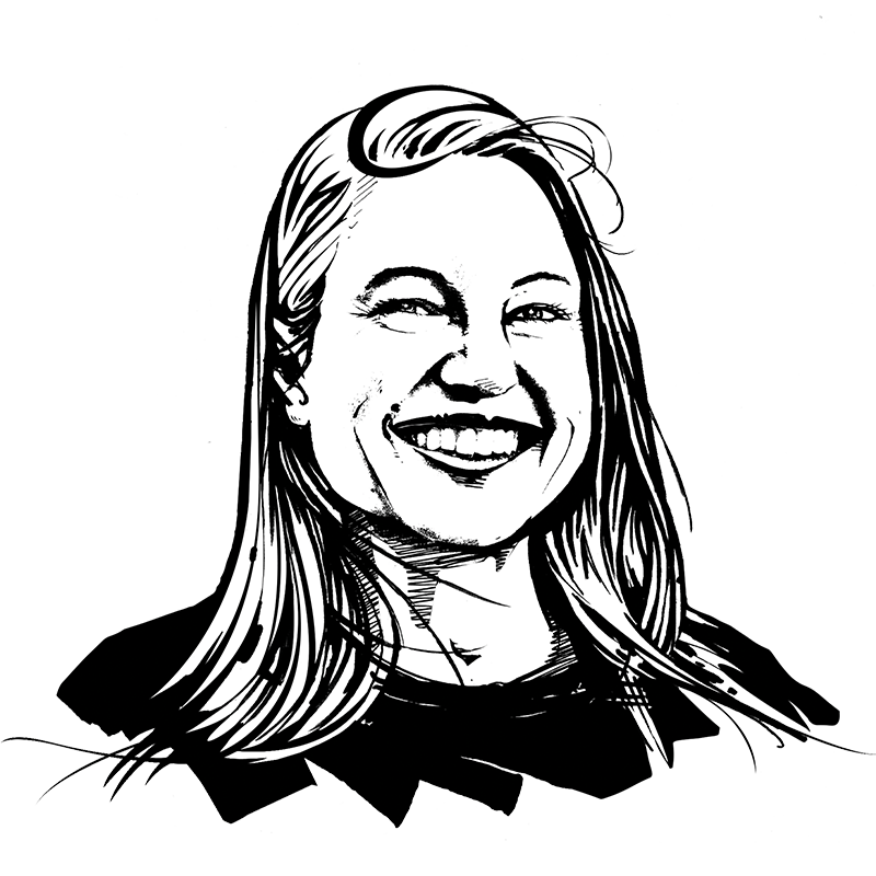 Illustration mit schwarzem Stift von Anna Kulp