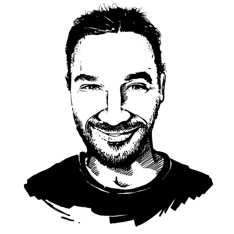 Illustration mit schwarzem Stift von Moritz Schneider