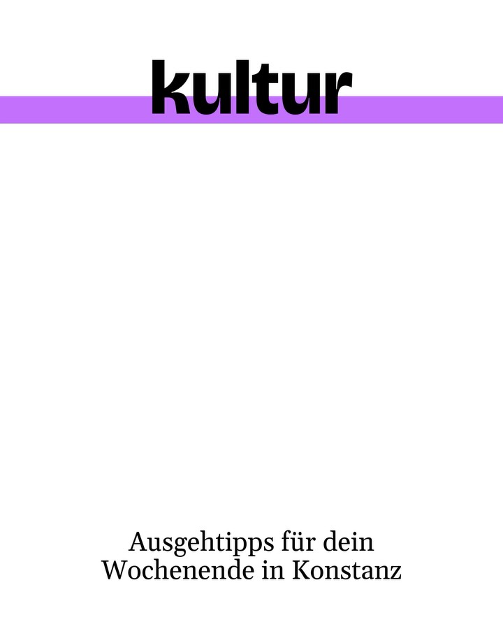 💃 Konstanz ohne Kunst und Kultur? Für uns @karlakonstanz.de unvorstellbar, deshalb kommen hier unsere Ausgehtipps für dich!
DONNERSTAG
📚 „Carlos und die Suche nach dem Glück“ Lesung für Kinder: In Begleitung ihrer Eletern können Kinder ab 4 Jahren im Humanistisches Bildungs- und Begegnungszentrum Konstanz (hbbk) zur Lesung von Isabell Schulz kommen. 🕛 16-16:30 Uhr
💬 Welche Themen interessieren dich? Komm am 9. Juli zu unserer offenen Sprechstunde im @treffpunkt_petershausen. Denn: karla lebt von deiner Perspektive und deinen Themen – wir freuen uns auf dich! 🕛 15-17 Uhr
FREITAG
🎶 Offene Chorprobe @choryphaeenkn: Die Gelegenheit für dich, das Singen im Chor niedrigschwellig auszuprobieren! Die Probe richtet sich vor allem an 14 bis 27 Jährige. 🕛 16-18 Uhr @kulturkiosk_schranke
SAMSTAG
🎨 Die Konstanzer Museen feiern ebenfalls das Kulturleben am See! Es gibt Kurzführungen durch die Ausstellungen der vier städtischen Museen, zwei Museums-Flohmärkte und Mitmachangebote. Das Programm findest du online @stadt.konstanz 🕛 ab 10 Uhr
🚨Psst, hier kommt unser ganz persönliches Highlight dieses Wochendene 🔥
🪩 Das Kulturnetzwerk @lorettakonstanz veranstaltet am Samstag eine @kulturparade – für mehr Anerkennung von Kultur in Konstanz. Los geht es um 17 Uhr am @bodenseeforum. Tagsüber keine Zeit? Dann solltest du die Afterparty in der @kantinekn auf keinen Fall verpassen! 🕛 ab 21 Uhr
🎸 Bands United feiert die Konstanzer Nachwuchsbandlandschaft @kulakonstanz: Ob Jazz, Rock, Pop oder Metal – junge Künstler:innen bringen lokale Musikszene auf die Bühne. Mit dabei sind unter anderem: Mixperiments, 5th Beat, Colours of Chaos, Rosewood. 🕛 ab 17 Uhr
SONNTAG
🎷 Summer Open Air @unikonstanz: Die @bigband_unikonstanz spielt im Zuge des 60-jährigen Jubiläums der Uni Konstanz ein Doppelkonzert im Innnenhof. Tickets gibt’s an der Abendkasse. 🕛 19-21 Uhr
🥵Hier hätte eigentlich auch der @vlohmarkt @neuwerk_konstanz & @kantinekn stehen sollen – leider wurde er aber aufgrund der Hitze abgesagt. 😢
👉 Dein Highlight fehlt? Dann schreib’s uns in die Kommentare! 💜💚