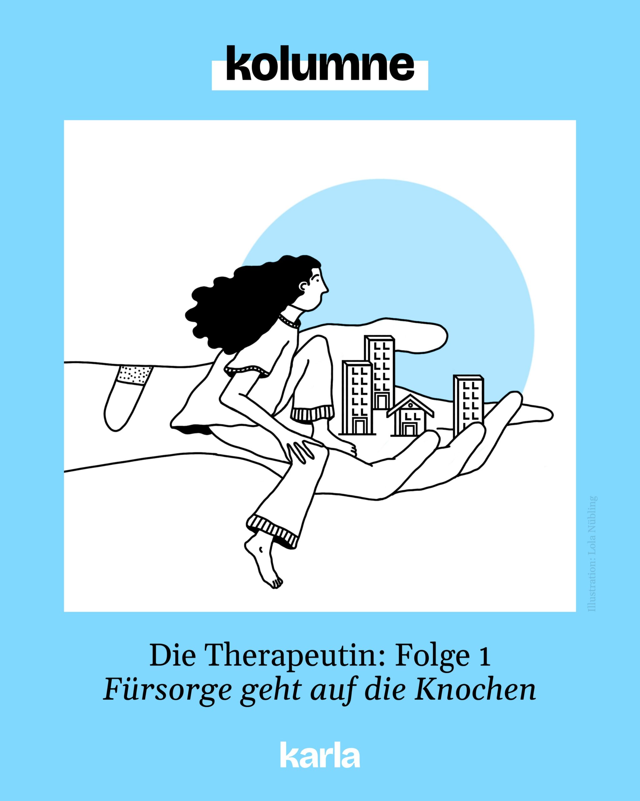 🚪 Was verbirgt sich hinter Konstanzer Wohnungstüren?

Eine Physiotherapeutin hat bei 11.000 Hausbesuchen Einblicke bekommen. Mehr als 40 Jahre lang behandelte sie Menschen in Konstanz. Sie lockerte Rücken, behandelte Schultern und begegnete dabei auch Einsamkeit, Armut und manchmal Gewalt. Wir nennen sie „Die Therapeutin“. 

🆕 Für die neue Kolumne im karla Magazin gibt sie unserem Autor Mark Schoder Einblick in ihr Erinnerungsarchiv. Sie erzählt von Menschen, denen sie nahekam, und darüber, wo ihre Möglichkeiten, zu helfen, endeten. Zum Schutz ihrer Patient:innen hat sie Namen und persönliche Details verändert.

💬 Die Geschichten zeigen Konstanz aus einer  alltäglichen Perspektive, die selten öffentlich wird. Was bedeutet Fürsorge dort konkret? Und wo stößt sie an ihre Grenzen?

✋Die erste Folge beginnt bei der Therapeutin selbst. Bei ihren Händen, die nach Jahrzehnten der Arbeit müde geworden sind. Und bei dem Satz: „Das kannst du nicht.“ Was brachte sie dazu, einen Beruf mehr als 40 Jahre lang auszuüben, der zunächst eine Notlösung war?

📖 Lerne „Die Therapeutin“ kennen: Die erste Folge liest du auf karla-magazin.de. Die Kolumne von Mark Schoder erscheint alle zwei Wochen.

⭐️ 🤫Und wusstest du schon: wir haben keine Paywall – du kannst alle Artikel kostenlos lesen! 

—-
📖 Kolume: Mark Schoder @petersson.mark 
✏️Illustration: Lola Nübling @lola_nuebling